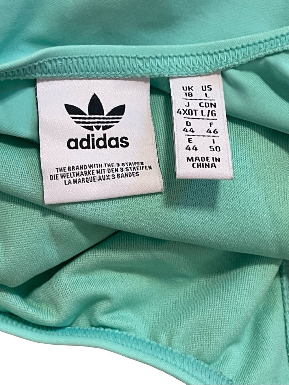 adidas Originals Trefoil High-Cut One Piece Swimsuit teal - Picture 3 of 3